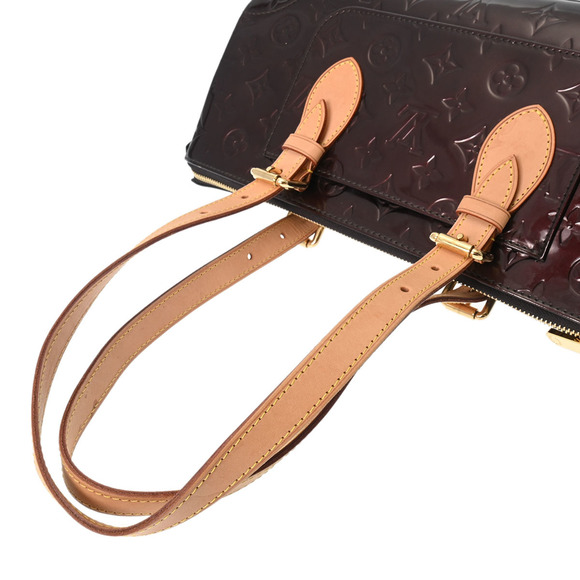 Louis Vuitton Vernis Pinkwood Monogram Handbag Amaranth - Picture 3 of 12